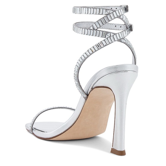 Ankle straps, opened toe, Steve Madden Thierry Heel in Silver | Size: 6.5 | NEW! - Picture 5 of 9